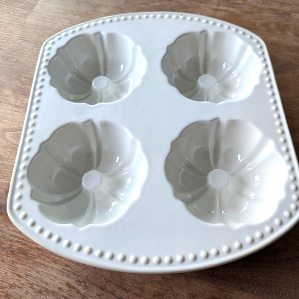 Princess House Pavillion White Ceramic Dish